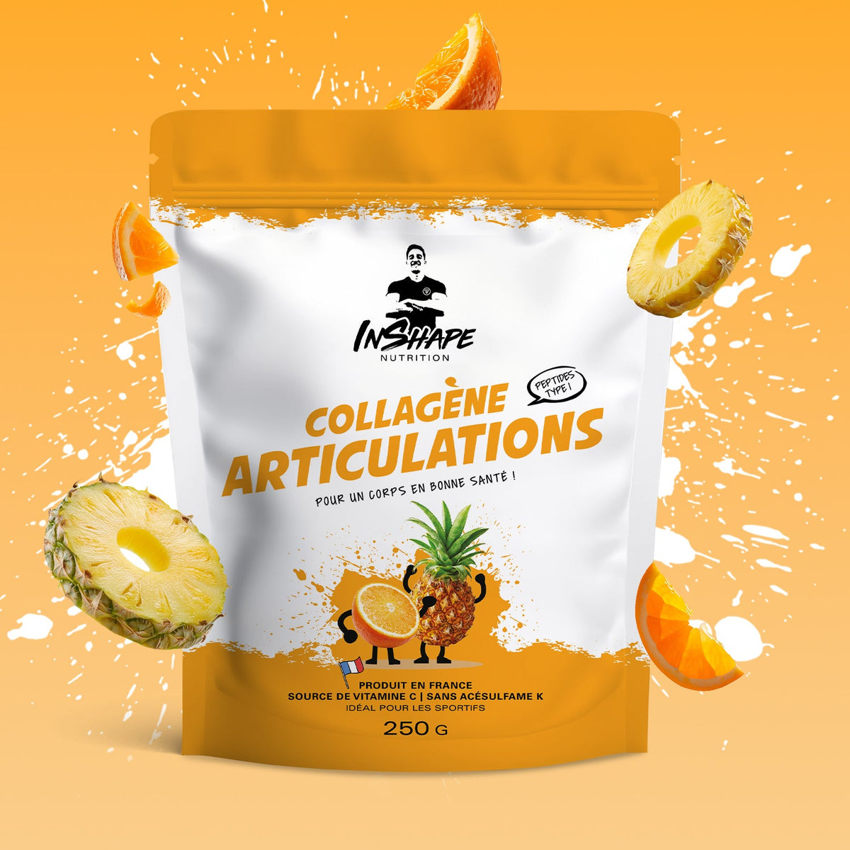 Collagène saveur orange ananas